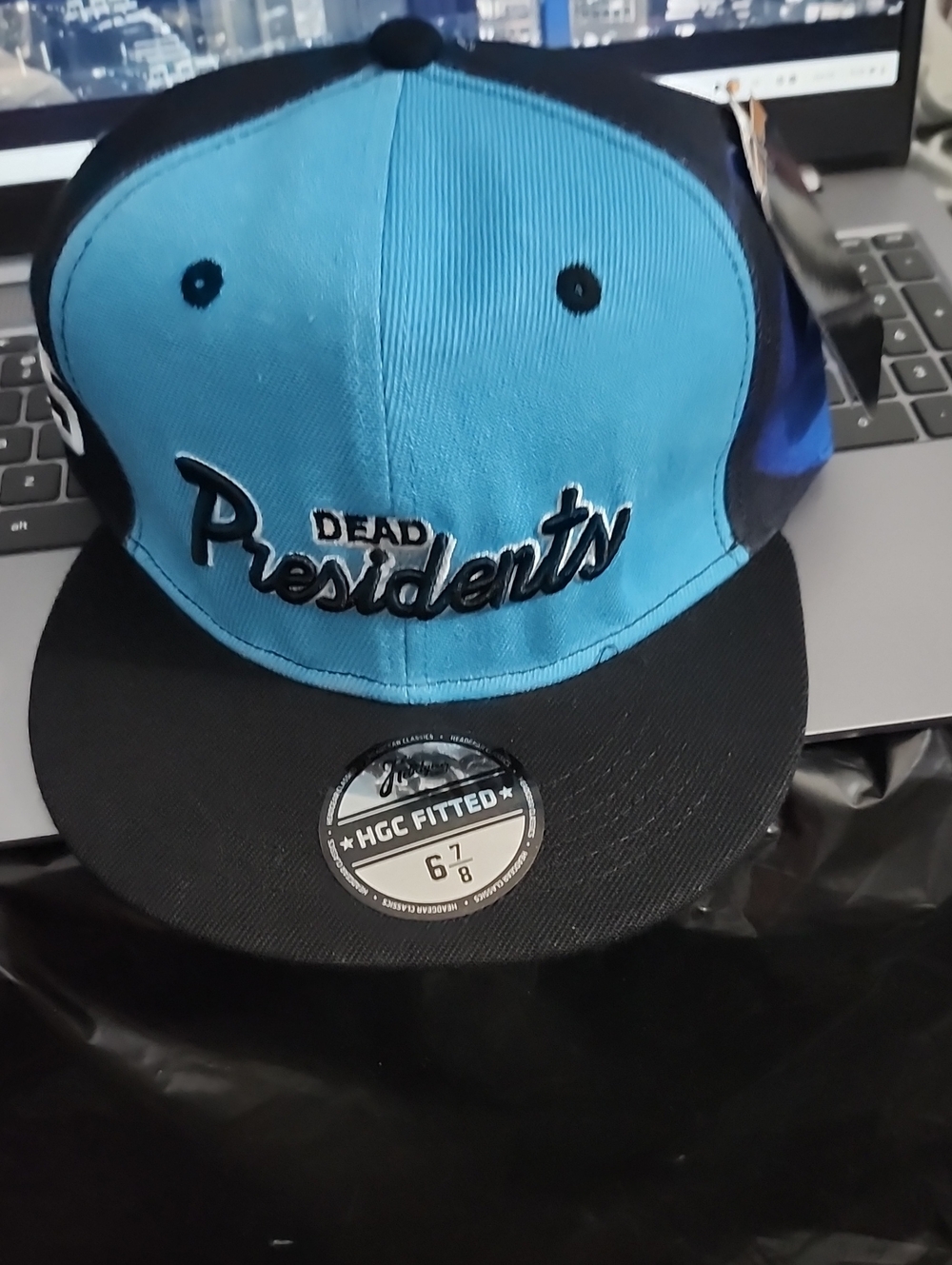 Dead Presidents Men’s Blue and Black Fitted Hat